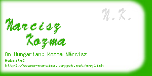 narcisz kozma business card