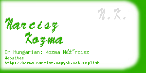 narcisz kozma business card